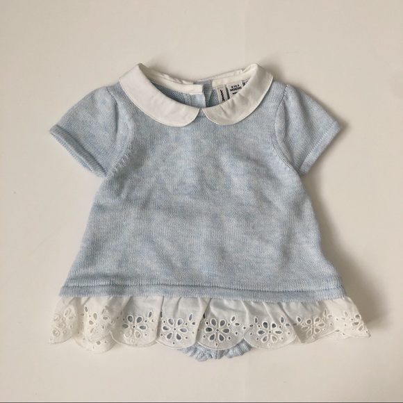 Janie and Jack Baby Girl Outfit blue 0-3m - Picture 3 of 8